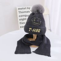 Children's Winter Knitted Hat And Scarf Two-piece Suit Wholesale sku image 4