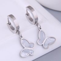 Pendientes De Aro Personalizados De Acero Titanio Mariposa De Moda Coreana main image 5