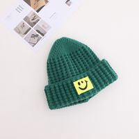 Fashion Children's Woolen Hat Winter Smiley Face Knitted Hat sku image 1