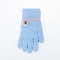 Winter Children's Jacquard Split Finger Gloves Cold-proof Knitted Warm Gloves sku image 2