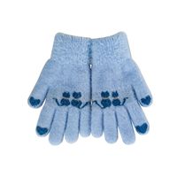 Los Nuevos Guantes Rizados Para Niños De Invierno Calientan Los Guantes De Tejer A Prueba De Frío De Cinco Dedos sku image 1