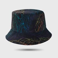 New Fisherman Hat Personality Simple And Colorful Wild Flat Top Double-sided Can Wear Basin Hat sku image 2