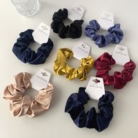 Korean New Large Satin Large Hair Accessories Pure Color Hair Rope Rubber Band Headdress Wholesale main image 1