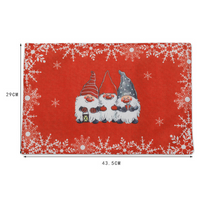 Christmas Cartoon Forest Man Red Placemat Wholesale main image 7