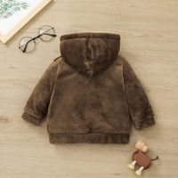 2021 Casual Hooded Jacket Children's Wool Zipper Shirt Leopard Print Coat main image 5