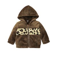 2021 Casual Hooded Jacket Children's Wool Zipper Shirt Leopard Print Coat main image 6