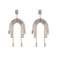 European And American Arch Diamond Tassel Earrings Fashion Matching Accessories main image 6