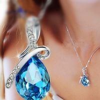 Water Droplets Alloy Plating Women's Necklace main image 4