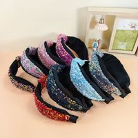 Korean Super Glitter Knotted Headband Color Matching Wide-brim Hairpin Wholesale main image 3