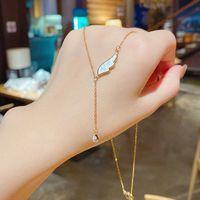 Korean Fashion Shell Fairy Wings Clavicle Chain Sen Simple High-end Copper Necklace main image 2