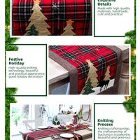 Christmas Cotton Twist Check Restaurant Table Cloth Table Runner main image 5