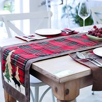 Christmas Cotton Twist Check Restaurant Table Cloth Table Runner main image 8