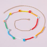 Qingdao European And American Fashion Jewelry Simple Rice Bead Braided Flower Waist Chain main image 4
