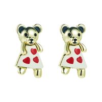 Fashion Alloy Cartoon Animal Heart Bear Earrings Wholesale main image 6