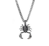 Men's Vintage Titanium Steel Crab Pendent Necklace 60cm main image 8