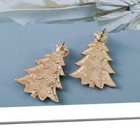 New Creative Christmas Gifts Diamond-studded Christmas Tree Alloy Earrings main image 6