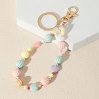 Bohemian Personalized Stained Glass Pearl Heart Shaped Keychain Accessories main image 4