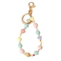 Bohemian Personalized Stained Glass Pearl Heart Shaped Keychain Accessories main image 6