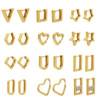Fashion Geometric 304 Stainless Steel 18K Gold Plated Earrings main image 1
