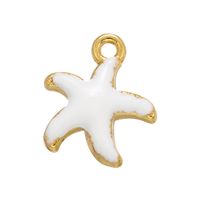 Color Drop Oil Starfish Small Pendant Five-pointed Star Diy Jewelry main image 3