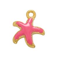 Color Drop Oil Starfish Small Pendant Five-pointed Star Diy Jewelry main image 4