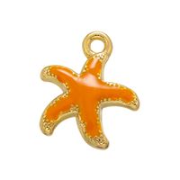 Color Drop Oil Starfish Small Pendant Five-pointed Star Diy Jewelry main image 5