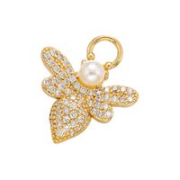 Micro-inlaid Bee Pearl Insect Color Pendant Accessories Diy Jewelry Zircon Accessories main image 3