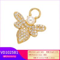 Micro-inlaid Bee Pearl Insect Color Pendant Accessories Diy Jewelry Zircon Accessories main image 5