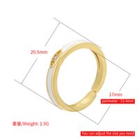 Color Dripping Oil Micro-inlaid Zircon Ring Eye Pattern Dripping Open Ring main image 3