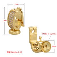 Micro-inlaid Zircon Buckle Semi-finished Product Empty Tray Diy Jewelry Accessories main image 6