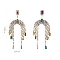 European And American Arch Diamond Tassel Earrings Fashion Matching Accessories sku image 2