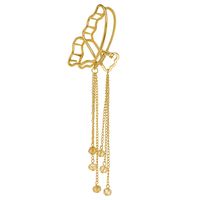 Creative Three-dimensional Butterfly Pearl Pendant Tassel Grasping Clip Hairpin sku image 6