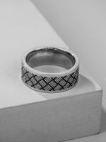 Men's Retro Titanium Steel Carved Ring Wholesale main image 5