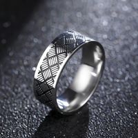Men's Retro Titanium Steel Carved Ring Wholesale main image 7