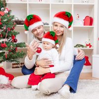Weihnachten Roter Und Grüner Hut Kinder 30 * 42cm Geeignet Für 5-15 Jahre Alt main image 5