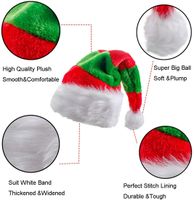 Sombrero De Navidad Rojo Y Verde Para Niños 30 * 42 Cm Adecuado Para 5-15 Años main image 6