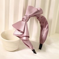 New Solid Color Headband Three-dimensional Big Bow Wide Headband Wholesale sku image 6