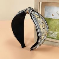 2021 New Ethnic Style Headband Women's Fabric Wide-brimmed Embroidery Knotted Headband sku image 19