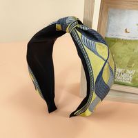 2021 New Ethnic Style Headband Women's Fabric Wide-brimmed Embroidery Knotted Headband sku image 21