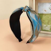 2021 New Ethnic Style Headband Women's Fabric Wide-brimmed Embroidery Knotted Headband sku image 22