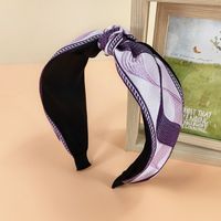 2021 New Ethnic Style Headband Women's Fabric Wide-brimmed Embroidery Knotted Headband sku image 24