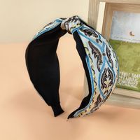2021 New Ethnic Style Headband Women's Fabric Wide-brimmed Embroidery Knotted Headband sku image 26