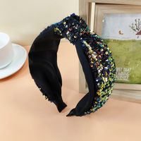 Korean Super Glitter Knotted Headband Color Matching Wide-brim Hairpin Wholesale sku image 2