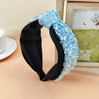 Korean Super Glitter Knotted Headband Color Matching Wide-brim Hairpin Wholesale sku image 3