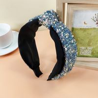 Korean Super Glitter Knotted Headband Color Matching Wide-brim Hairpin Wholesale sku image 4