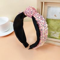 Korean Super Glitter Knotted Headband Color Matching Wide-brim Hairpin Wholesale sku image 5