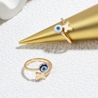 Fashion Drops Oil Eye Butterfly Ring Two Set main image 3