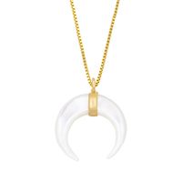 Fashion Geometric Shell 18k Gold Plated Pendant Necklace In Bulk sku image 1