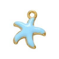 Color Drop Oil Starfish Small Pendant Five-pointed Star Diy Jewelry sku image 2