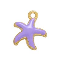 Color Drop Oil Starfish Small Pendant Five-pointed Star Diy Jewelry sku image 3